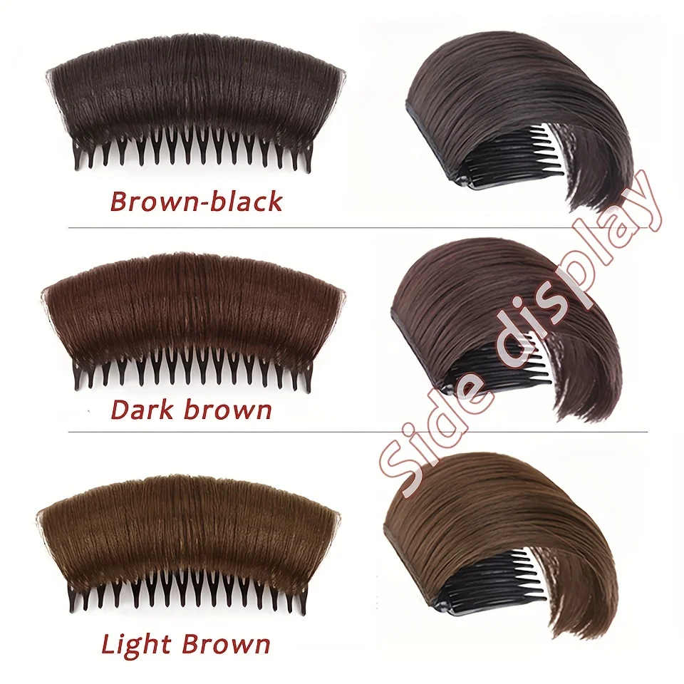 OLACARE Synthetic Hair Invisible Bangs High Straight Hair Up Comb Hair Accessories Natural Hair Extension For Women Wig