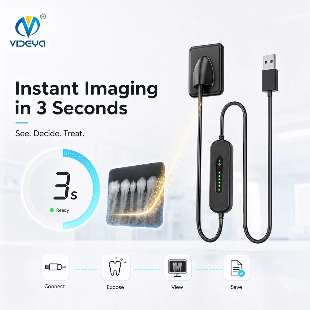 RVG Dental Sensor Photon Counting Intraoral X Ray Free Software TWAIN IP68 High Resolution Clinique Sensor Dental
