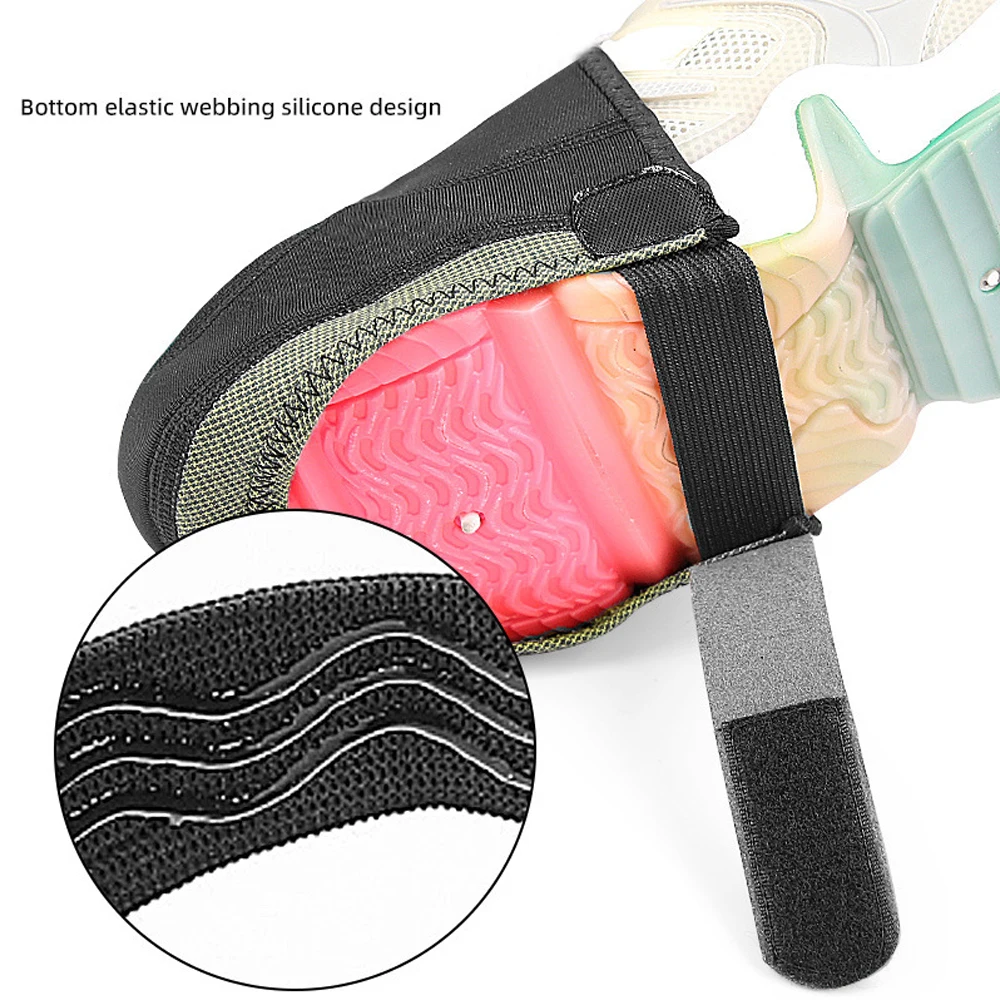 زوج واحد من أغطية أصابع القدم لركوب الدراجات في الطقس البارد، غطاء حماية لأصابع القدم للدراجة الحرارية للرجال والنساء #5