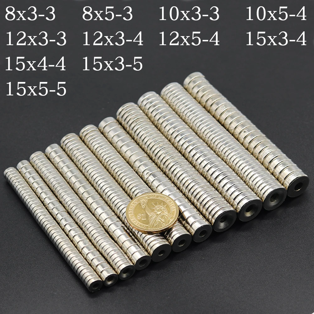 Super Powerful Round with holes Neodymium Magnets NdFeB Permanent Strong Magnetic imanes Refrigerator Magnets for Office