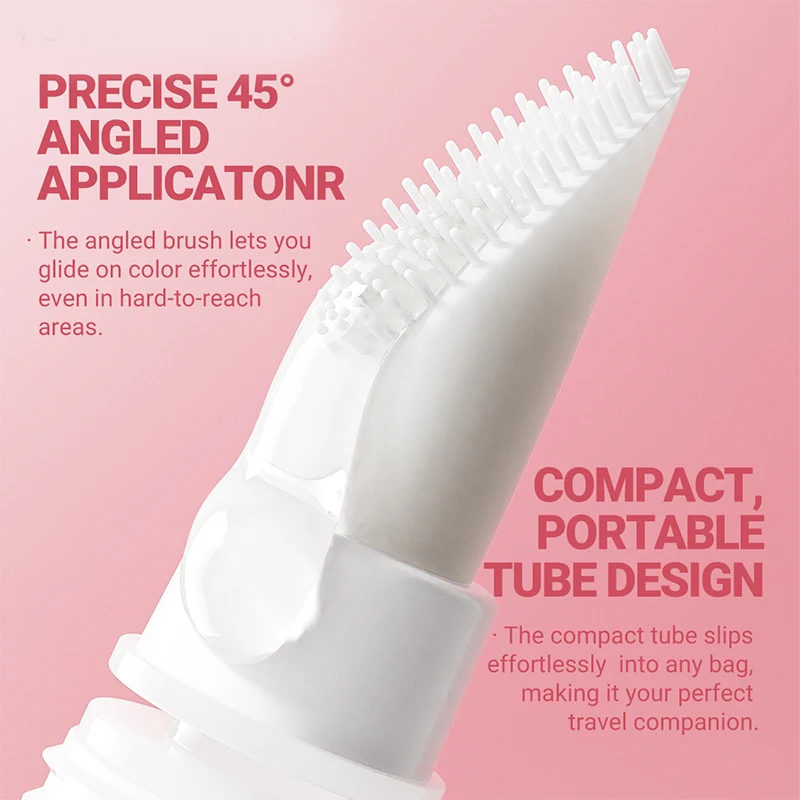 Struccante per labbra e gel detergente Balsamo struccante non appiccicoso con pennello in silicone petalo per occhi, labbra e sopracciglia