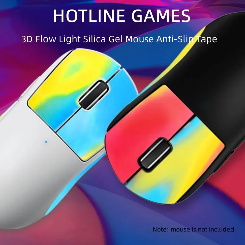 Hotline Games 3D Flow Light Silica Gel Mouse Anti-Slip Tape untuk Logitech G PRO X Superlight / GPRO Wireless / Razer Viper