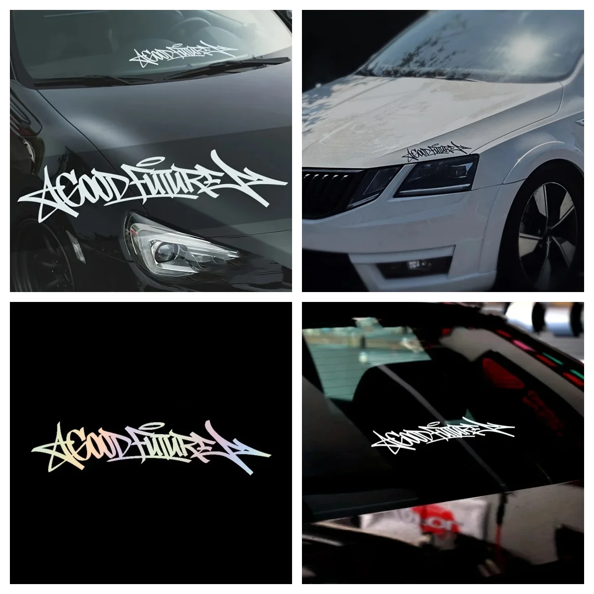 

Наклейка на лобовое стекло автомобиля с рукописным текстом «Яркое будущее», оптимистичное позитивное сообщение, виниловая наклейка из ПВХ, водонепроницаемое украшение для автомобиля