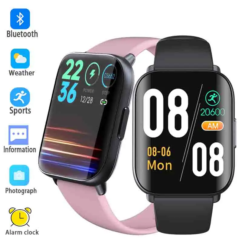 2024 Selected T4 Men's Intelligent Bluetooth Wireless Call Watch HD Full Touch Screen Fitness and Sports Women Electronic Watch