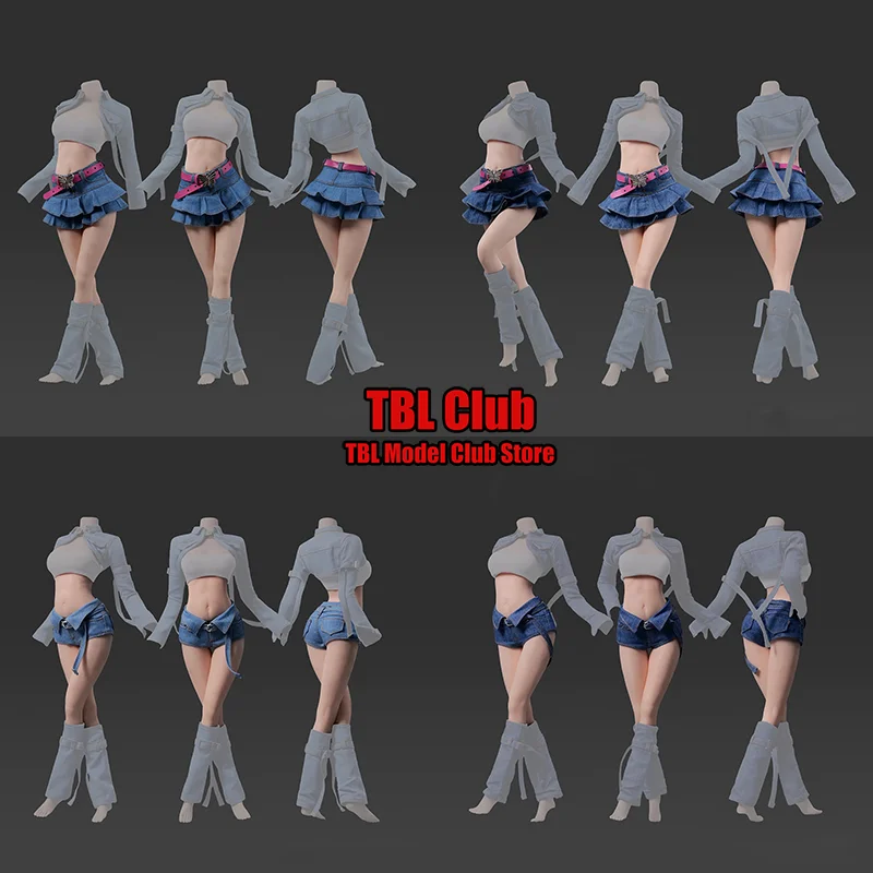

VSTOYS 24XG106 24XG107 A/B 1/6 Scale Female Clothes Denim Mini Skirt Hot Pants For TBL-S12D 12-inch Soldier Action Figure
