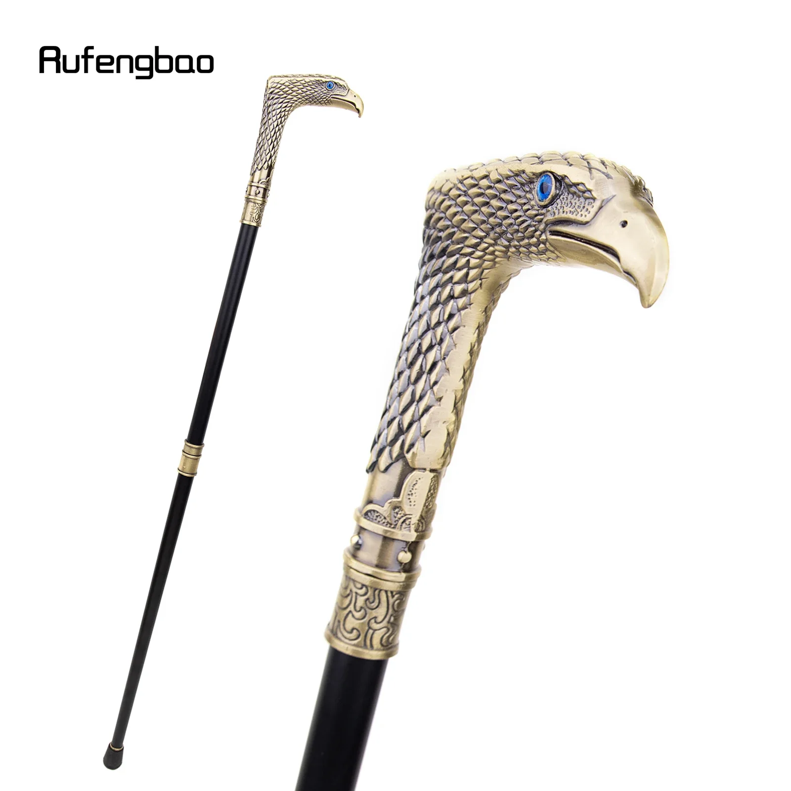 

Coppery Blue Eye Eagle Fashion Walking Stick Decorative Stick Cospaly Vintage Party Fashionable Walking Cane Crosier 93cm