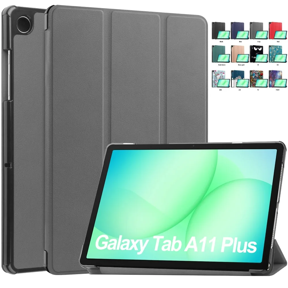

Смарт-чехол для Samsung Galaxy Tab A11 Plus, 11 дюймов, 2025 г., складная откидная подставка с автоматическим режимом сна, чехол для планшета SM-X230 X233 X236