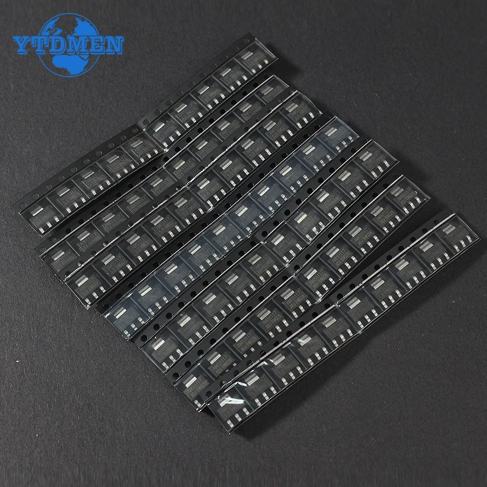 70PCS feszültség Forgalmista készlet AMS1117 SOT-223 AMS1117-3.3V AMS1117-ADJ AMS1117-5.0V AMS1117-2.5V AMS1117-1.8V AMS1117-1.5V 1.2V-5V