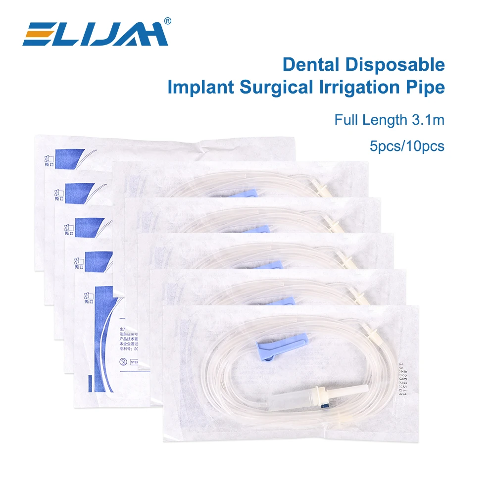 

ELIJAH 5/10Pcs Dental Water Pipe Disposable Tube Irrigator Dental Implant Surgical Transparent Water Pipe Length 3.1m Materials