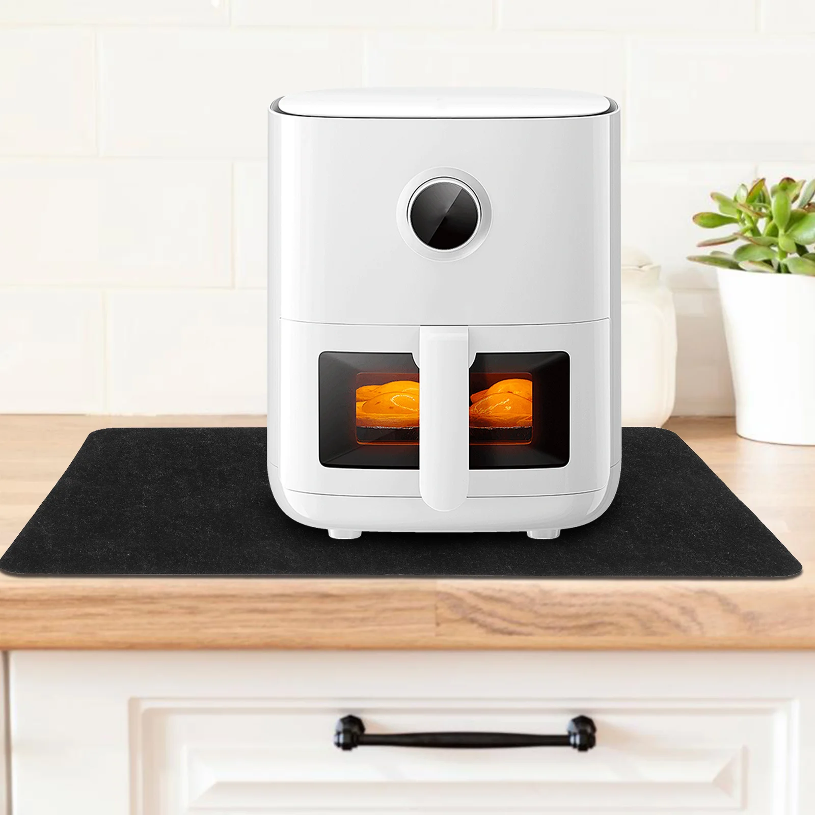 

Air Fryer Mat Non-Slip Kitchen Countertop Protector Heat Insulation Pad For Toaster Oven Coffee Machine Silicone Surface