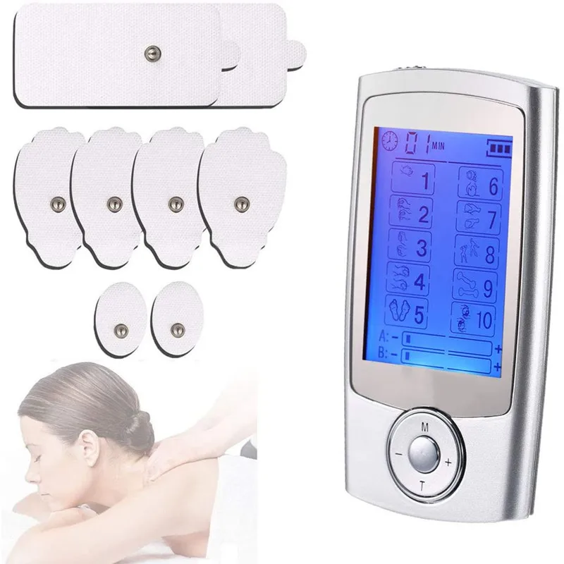 

16 Modes EMS Electric Muscle Therapy Stimulator Double Output Tens Physiotherapy Pulse Body Massager Acupuncture Points Massager