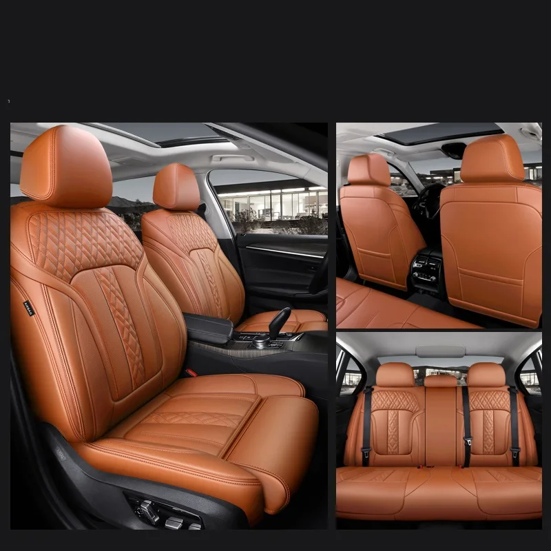 Custom Fit Auto Accessoires Stoelhoezen Voor 5 Zitplaatsen Full Set Midden Geperforeerd Leer Specifiek Voor Bmw 7 5 3 1 Serie X 5X3X1