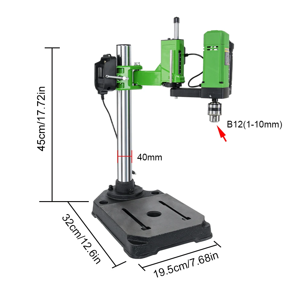 Allsome Vertical Electric Tapping Machine Drill Tapper for Universal Flexible Arm 110V-240V BG-5199