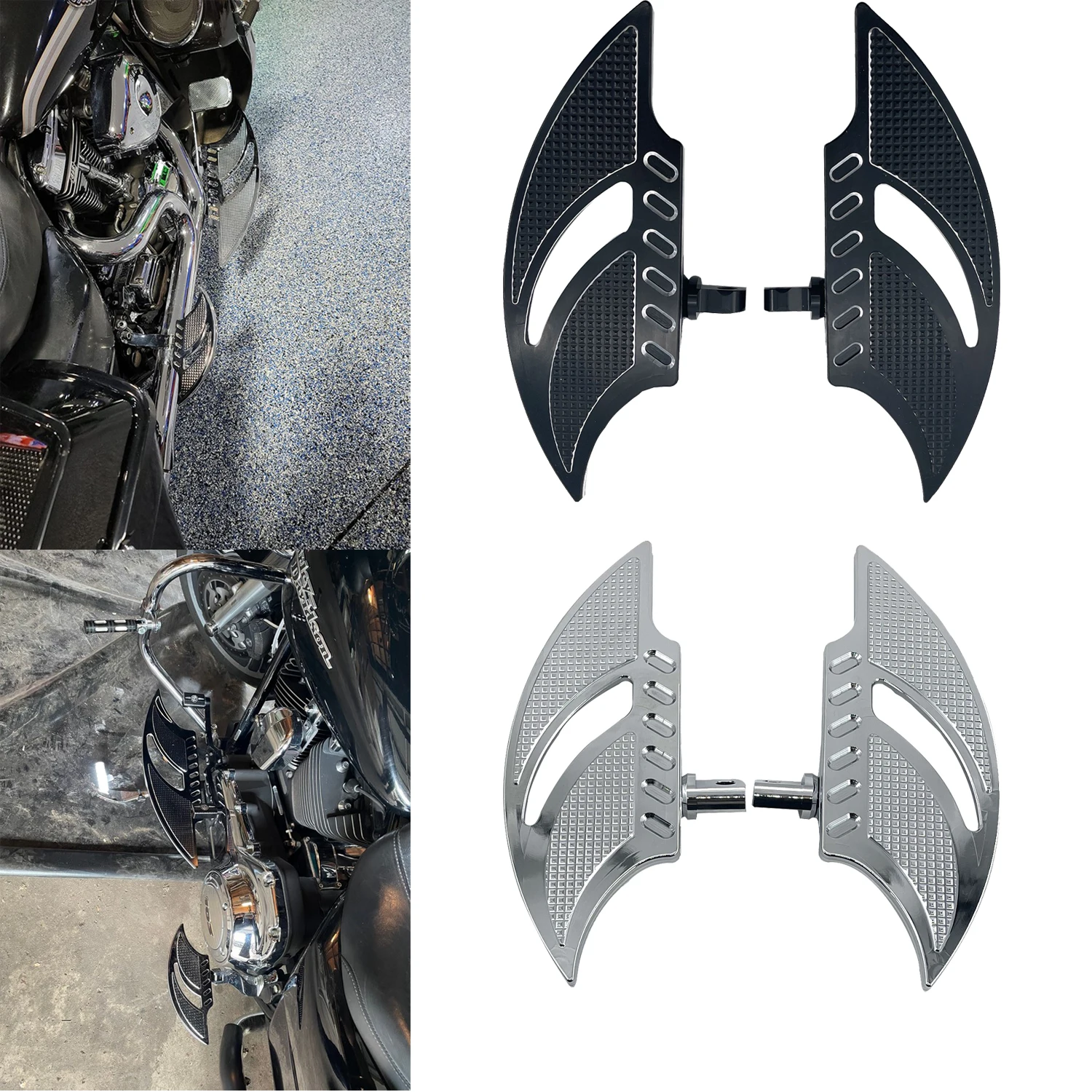Rear Passenger Male Mount Foot Peg Padel Floorboard For Harley Touring Road Glide FLHX Dyna Fatbob Sportster XL