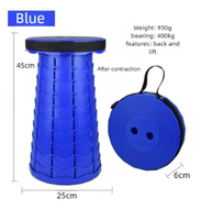 Retractable Stool Folding Stool Outdoor Folding Chair for Travel Portable Ultralight Bench Fishing Stool Rainbow Plastic Stool