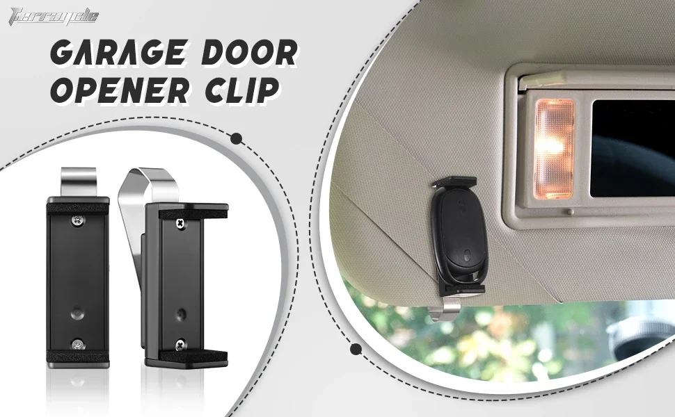 1 PC Garage Door Opener Clip Universal Car Garage Remote Visor Clip Adjustable Compatible with Liftmaster, Sears and Chamberlain