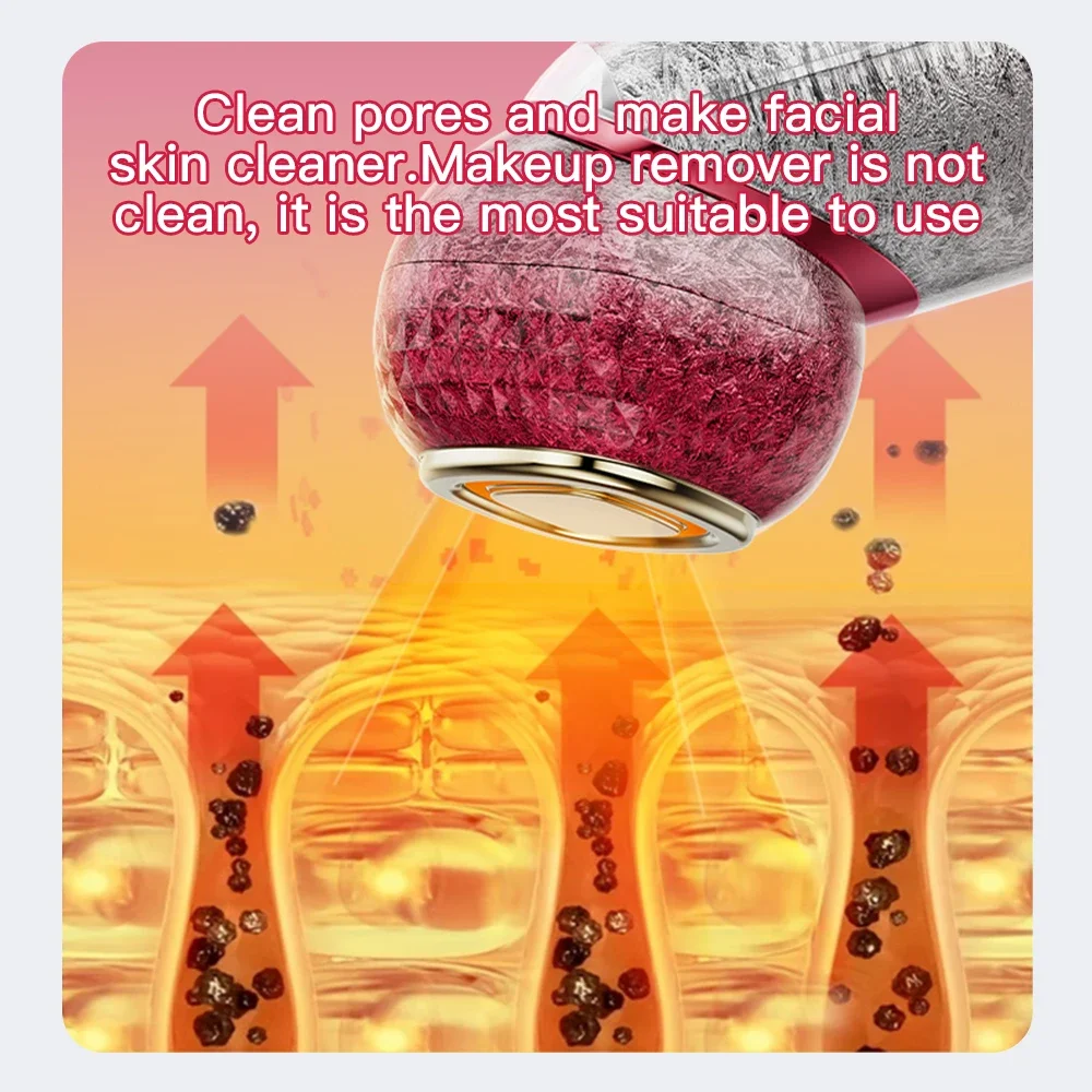 Appareil de beauté multifonctionnel, nettoyage par vibrations, Application sur glace, 6 soins de la peau en voyage, Modes de lumière colorée, masseur Facial
