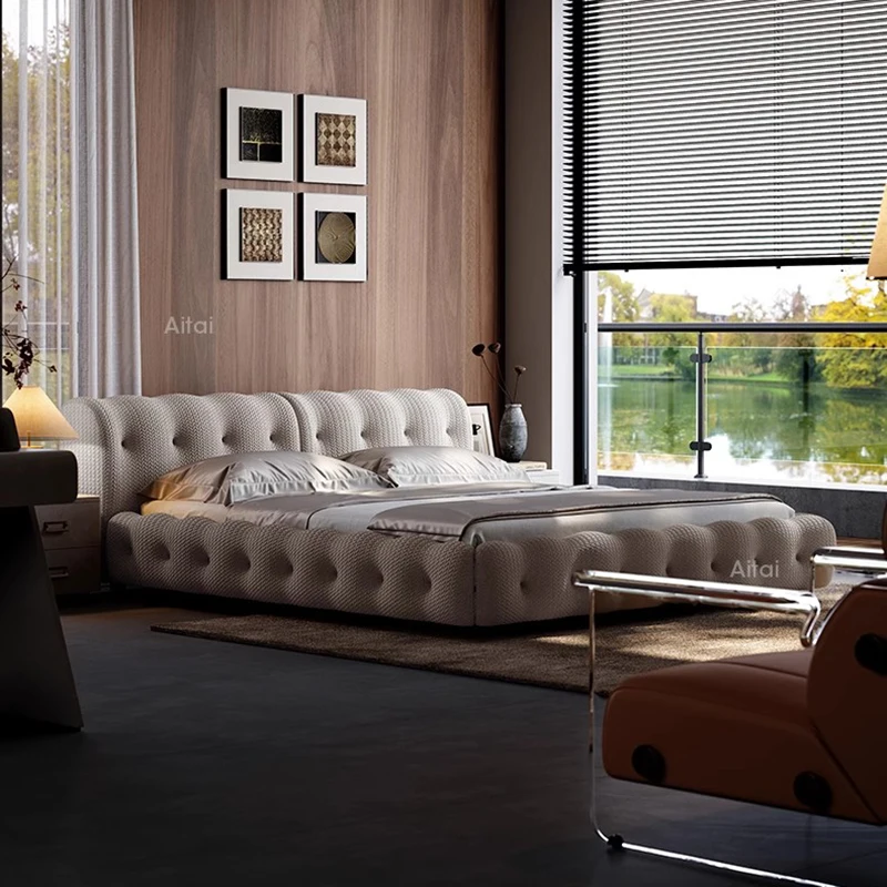 

Accent Luxury Bed Ergonomic Comfortable Design Floor Double King Size Sleeping Cheap Bed Save Space Cama Space Saving Furniture