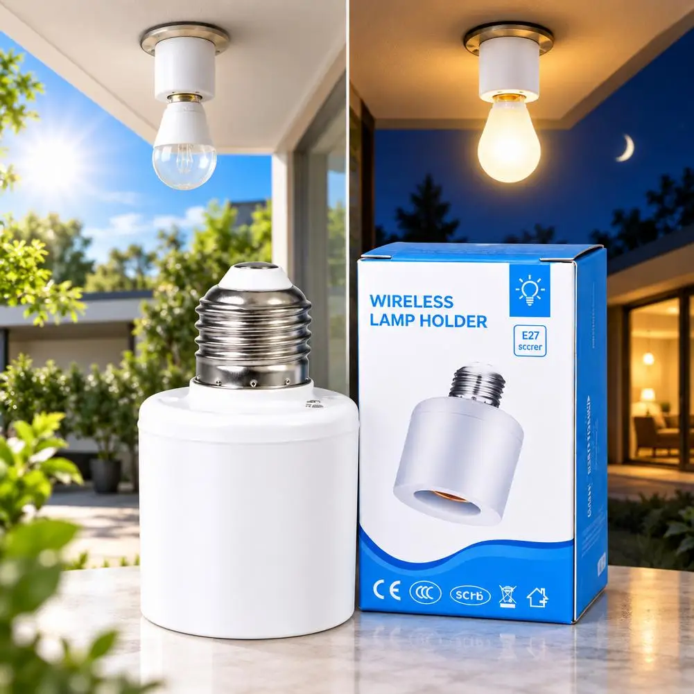 Multi Control E27 Smart Wireless Remote Control Timed Lamp Holder for LED Lamp Bulb 85V-265V Switch Lamp Holder Bedroom Timer