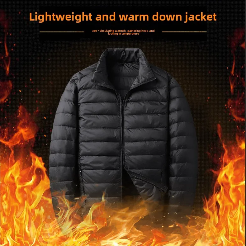 

2025 autumn and winter new fashion stand-up collar jacket men's light down short trend casual versatile men's jacket jacket