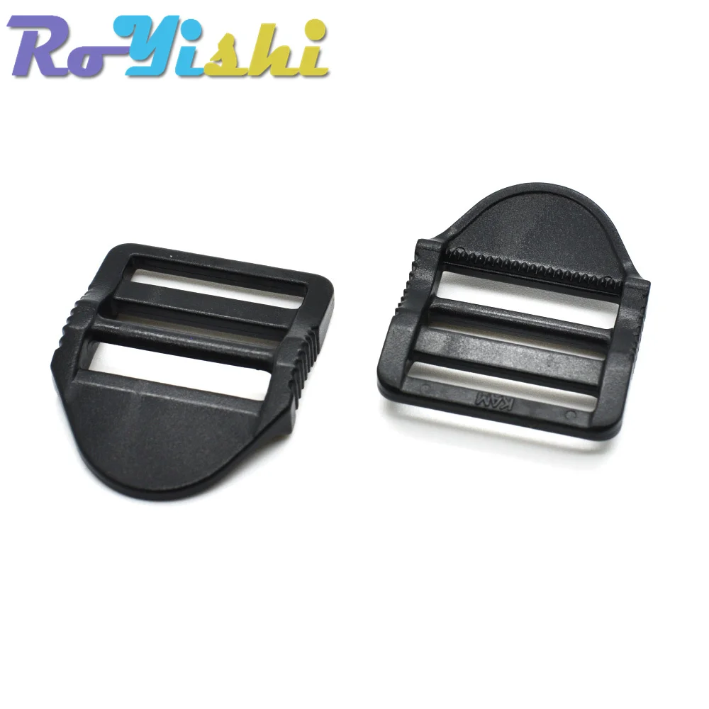 5 Pcs/Pack Ladder Lock Slider Plastic Buckles Backpack Straps Webbin 20mm 26mm 31mm 38mm Black