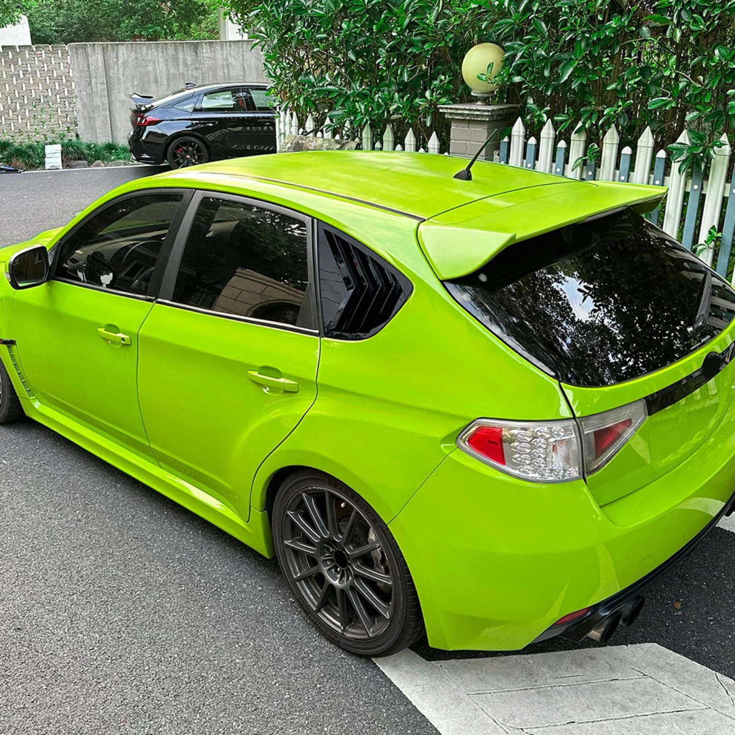 For Subaru Impreza Hatchback 2008-2014 Rear Window Louvers Cover 2Pcs ABS Plastic Decorative Grille Trim view 6