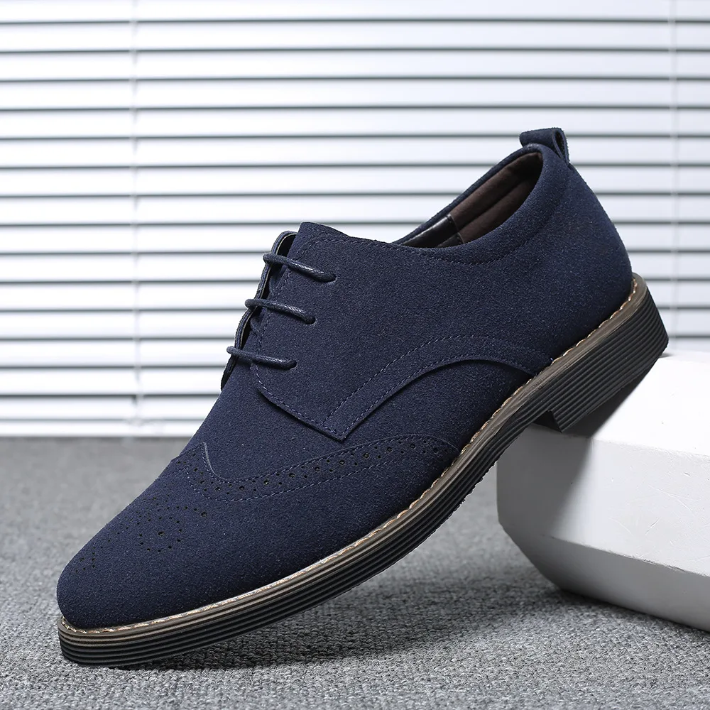 eleganti italian wedding shoes men's suede shoes luxury designer derby brogues shoe for man casual business sapato social cuir