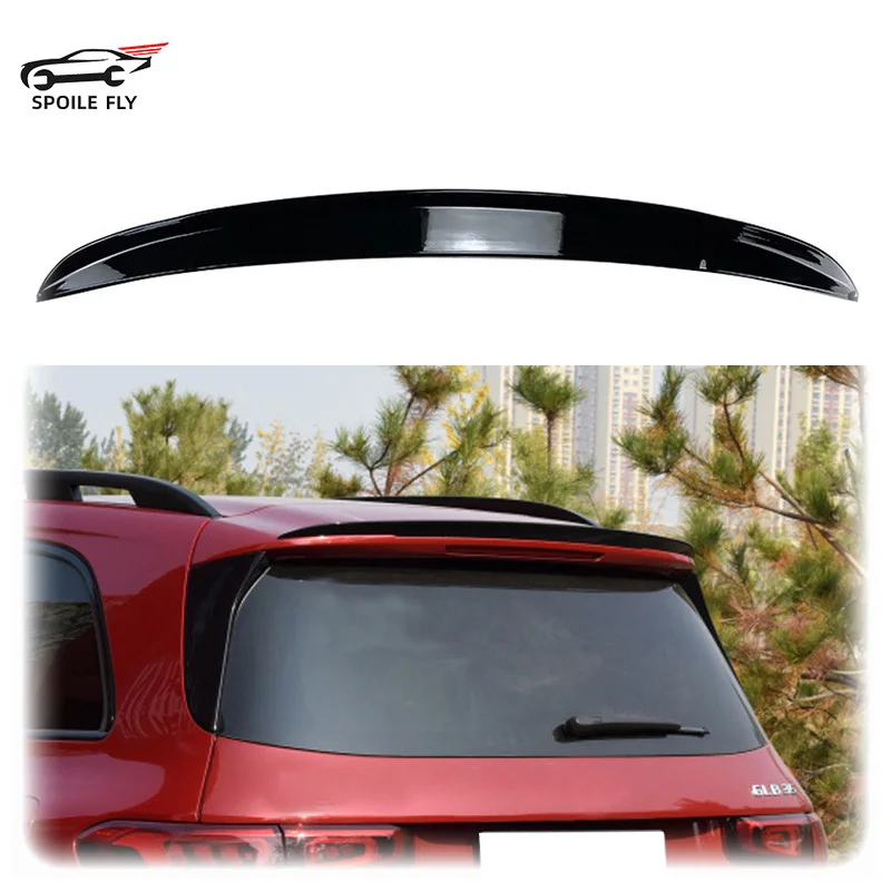 For Mercedes Benz GLB X247 200/220/260 2020 2021 2022 2023 Car Rear Roof Wing Spoiler Glossy Black Or Carbon Fiber Look Body Kit