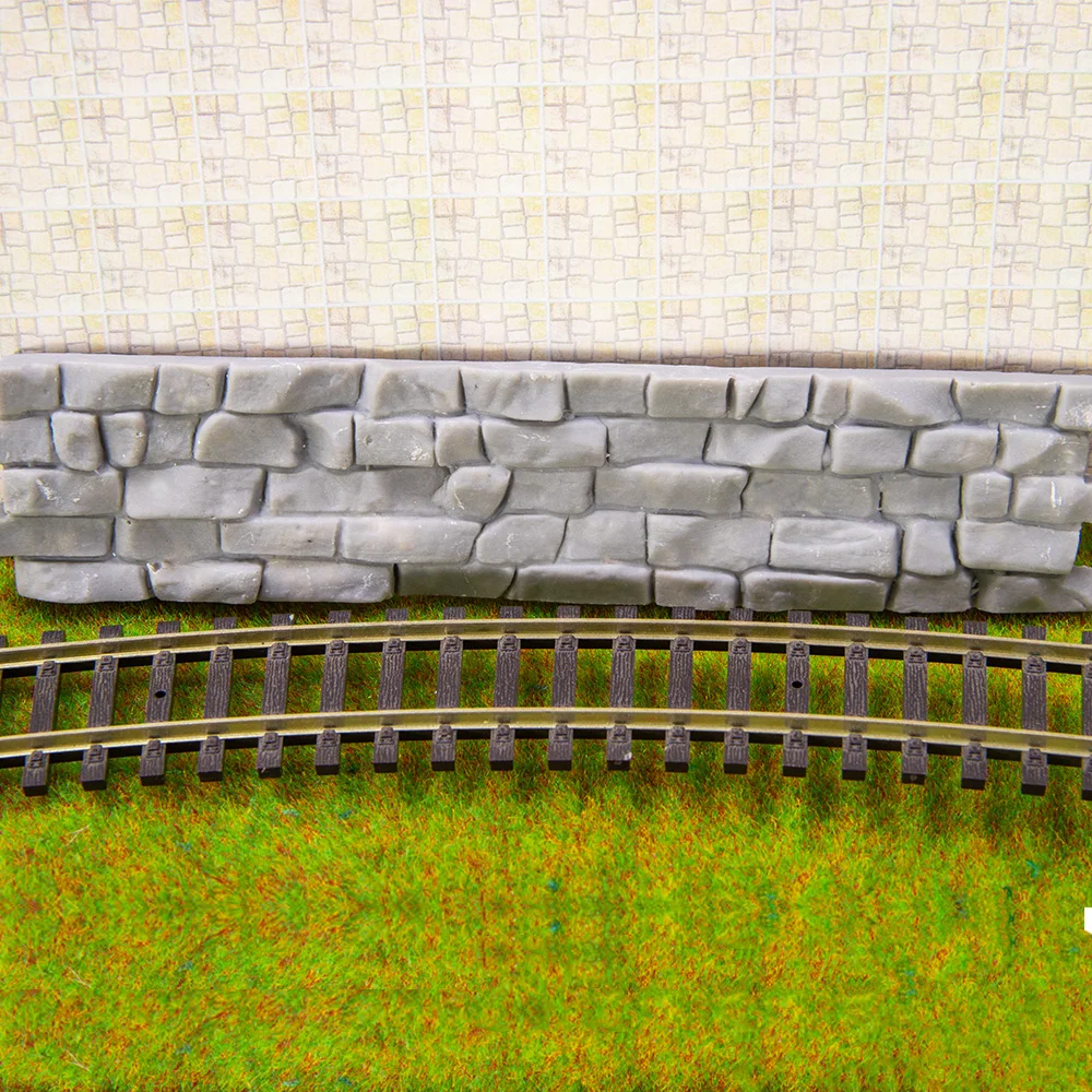 Mur de pierre de protection pour diorama, modèle à l'échelle 1:87, chemin de fer, train, chemin de fer, construction d'architecture, mise en scène, négociation, bricolage, 1 pièce