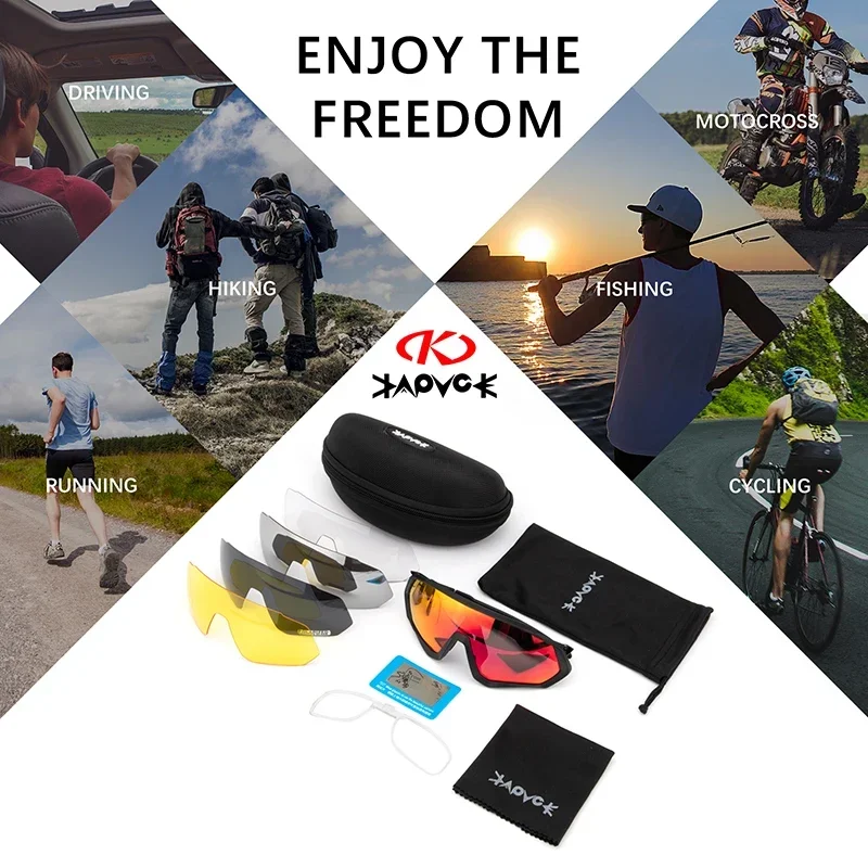 Kapvoe Photochrome Fahrradbrille für Herren, Fahrrad-Sonnenbrille, Sportbrille, UV400, MTB, Fahrradbrille, Reitschutz, UV400 – Detail 2