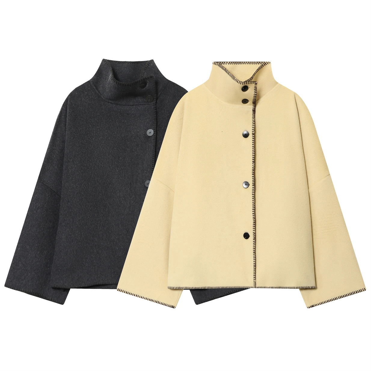 

Women's Asymmetrical Jacket Unique Button Design Comfortable Fabric Simple Stylish Look New Arrivals for Women's Fashion