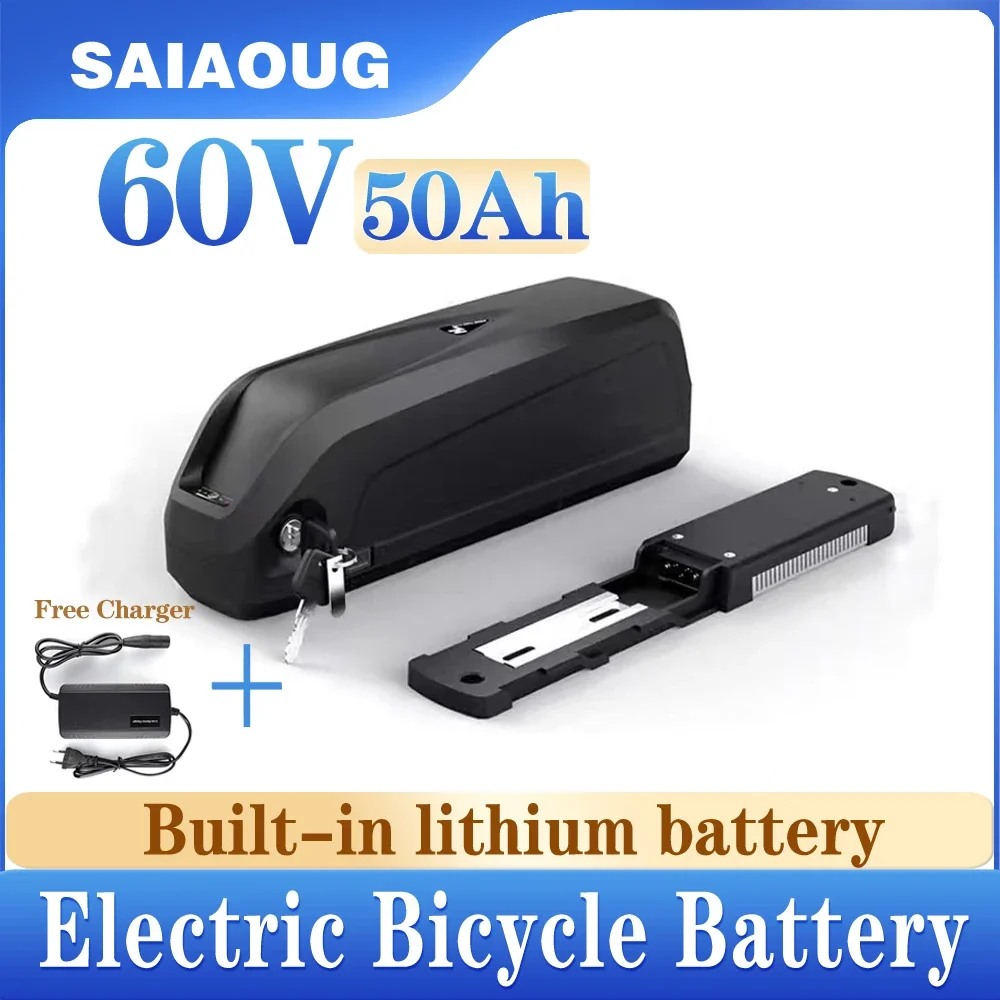 

2024New Citycoco Electric Scooter Battery Genuine 60V 50AH Hailong Ebike Battery 18650 Cell 30AH 40AH 50A BMS 500W 1000W 2000W