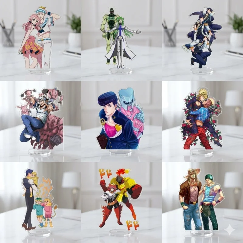 JoJo Bizarre Adventure Iggy Anime Figure Chibi Kawaii Dog Acrylic Stand Model Plate Desk Decoration Ornament Toy Keychain Gift