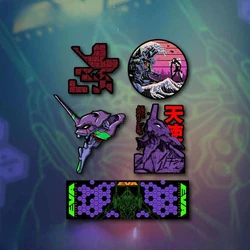 Neon Genesis Evangelion Reflective Car Sticker EVAEVANGELION-01 Mecha Surf Waterproof Indoor and Outdoor Sticker Glass Concealer