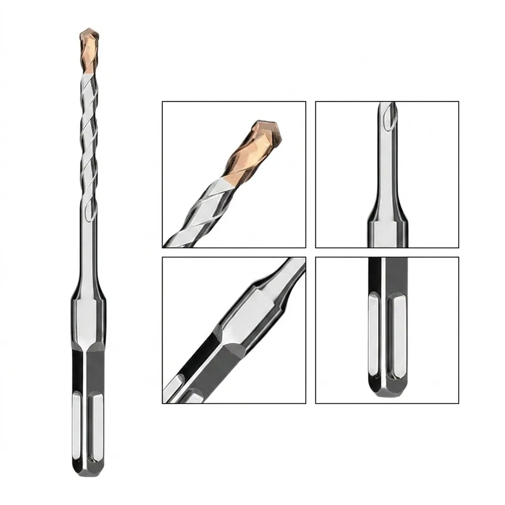  1pc Rotary Hammer Drill Bit 6/8/10mm Cemented Carbide Tips Drill Bit For Concrete Brick Block Stone Masonry Drilling Tools