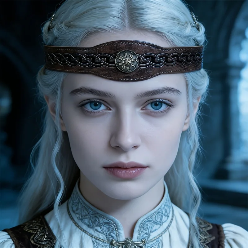 Medieval Nordic Style Headband, Suitable for Halloween, Renaissance, Role-Playing, Stage Props, Etc