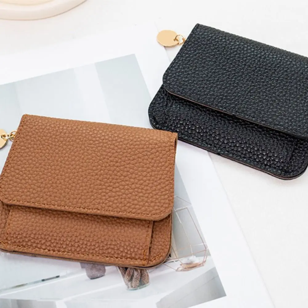 Cartera plegable multifuncional conveniente para mujer, tarjetero a la moda