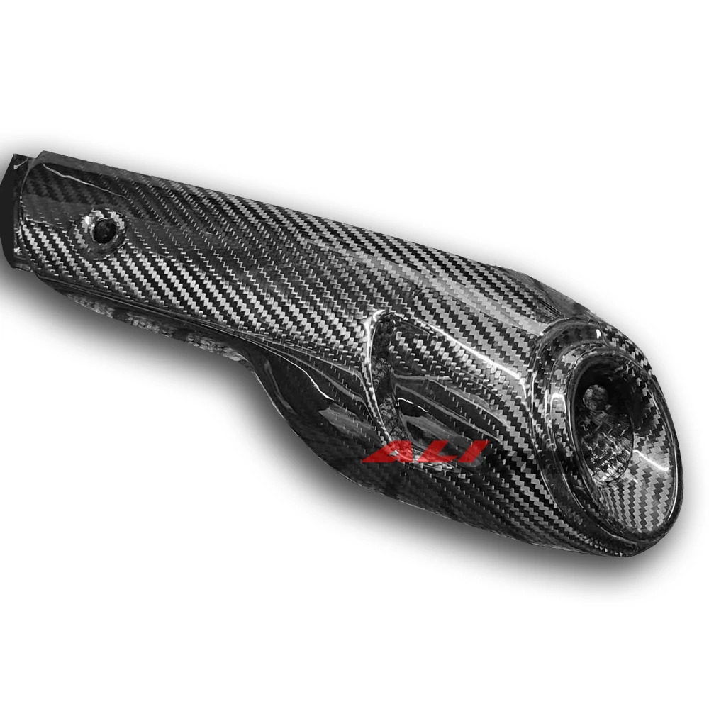 Carbon Fiber Exhaust Middle Link Pipe Heat Shield Cover Shell Guard Anti-Scalding FOR CFMOTO 450SR CF450SR Single Swingarm Type