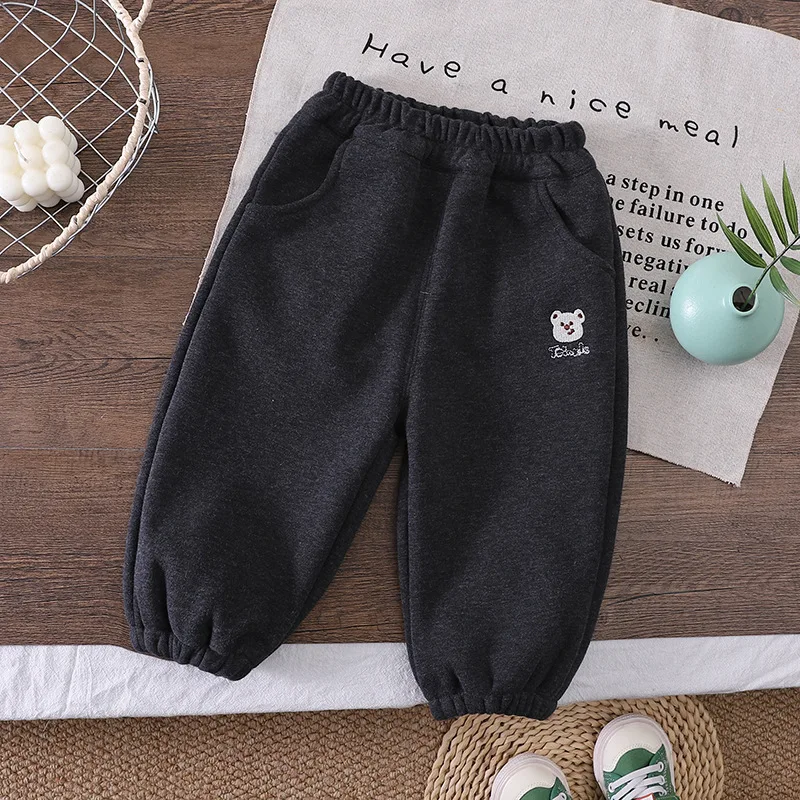 New Autumn Winter Fashion Baby Clothes Children Boys Thick Warm Pants Toddler Girls Clothing Kids Trousers Infant Casual Costume