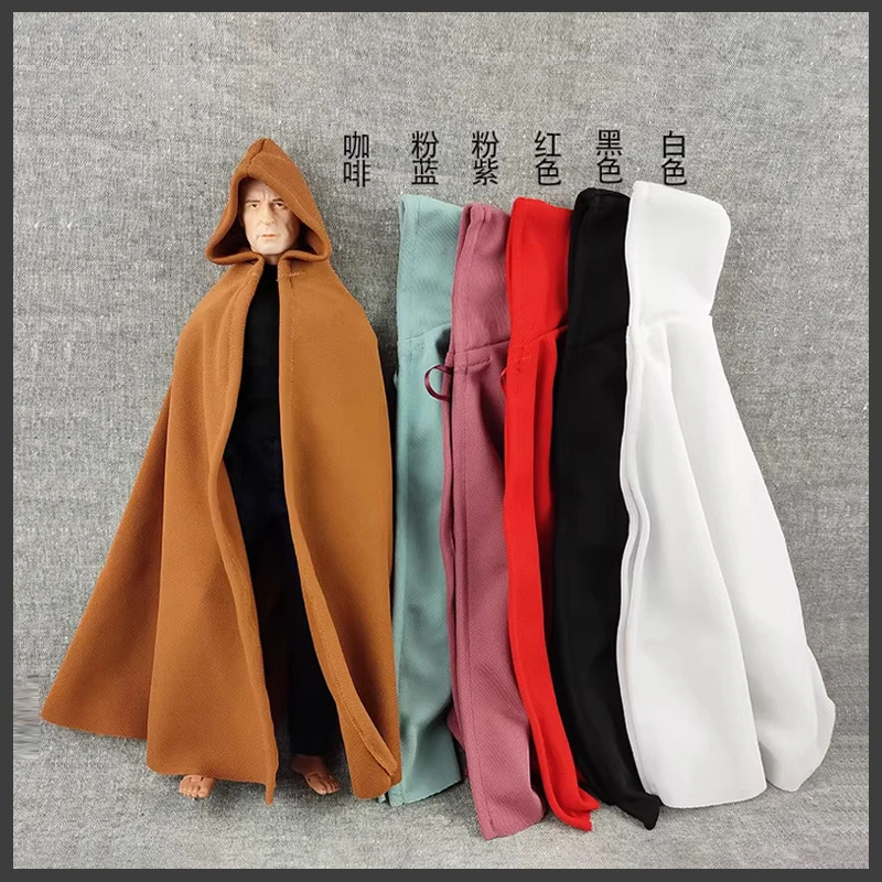 In Stock 1/6 Scale Cloak solid color Hooded Cape Clothes Model Fit 12-inch Female Male Action Figure Body Dolls