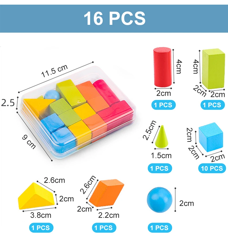 Kinderen Drie-Dimensionale Geometrie Bouwstenen Leermiddelen Kinderen Speelgoed Geschenken Vroeg Leren Vorm Cognitie Diy