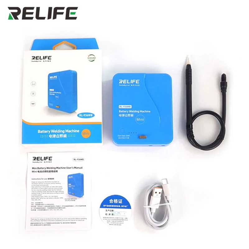 Relife RL-936WB Battery Spot Welding แบบพกพาทดสอบปากกาอิเล็กทรอนิกส์เชื่อมสถานีสำหรับ IOS Android Battery Repair