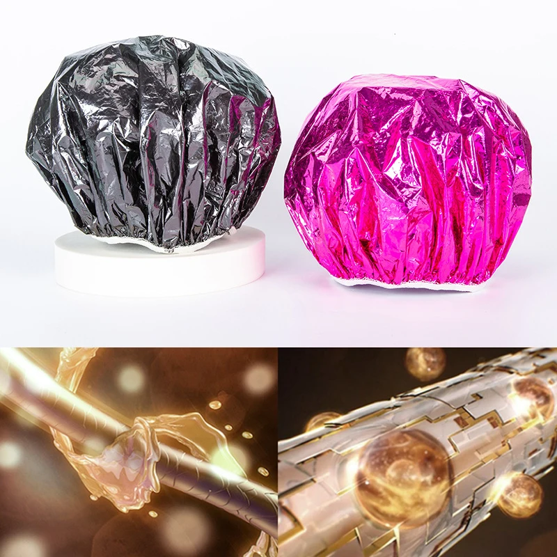 Hair Care Shower Cap Heat Insulation Aluminum Foil Hat Hair Dyeing Cap Hair Dyeing Tools Home Hair Care Constant Temperature Hat