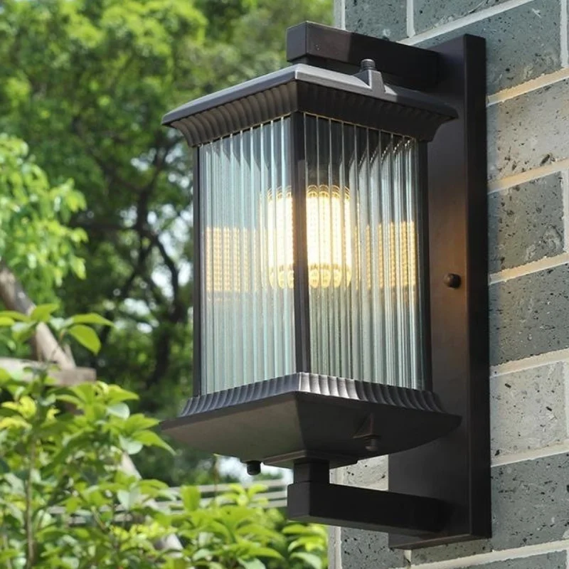 الرجعية في الهواء الطلق وحدة إضاءة LED جداريّة ضوء مقاوم للماء IP65 الألومنيوم الأسود خارج أدى أضواء الجدار حديقة ساحة شرفة الشرفة النمط الصيني الجديد #6