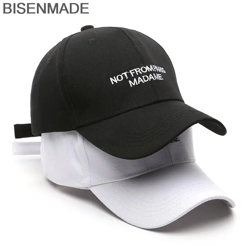 

BISENMADE Baseball Cap For Men And Women 2022 Summer Sun Caps Fashion Cotton Snapback Hat Visors Letter Embroidery Hip Hop Hats