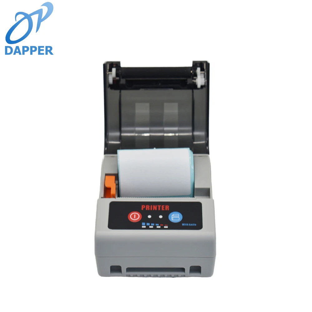 Portable Industrial Printer with Auto Cutter 58mm Mini Thermal Receipt Printer Compatible Label Paper for Android IOS Phone