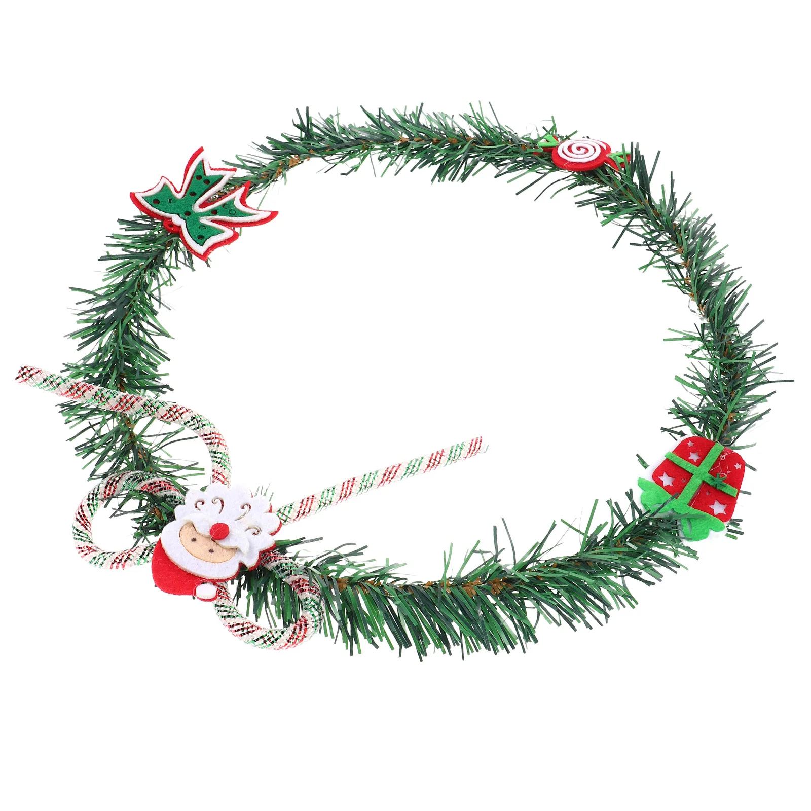 

Holiday Christmas Wreath in Bright Green PVC Material Easy to Clean Reusable Indoor Outdoor Decor for Winter Season Celebration