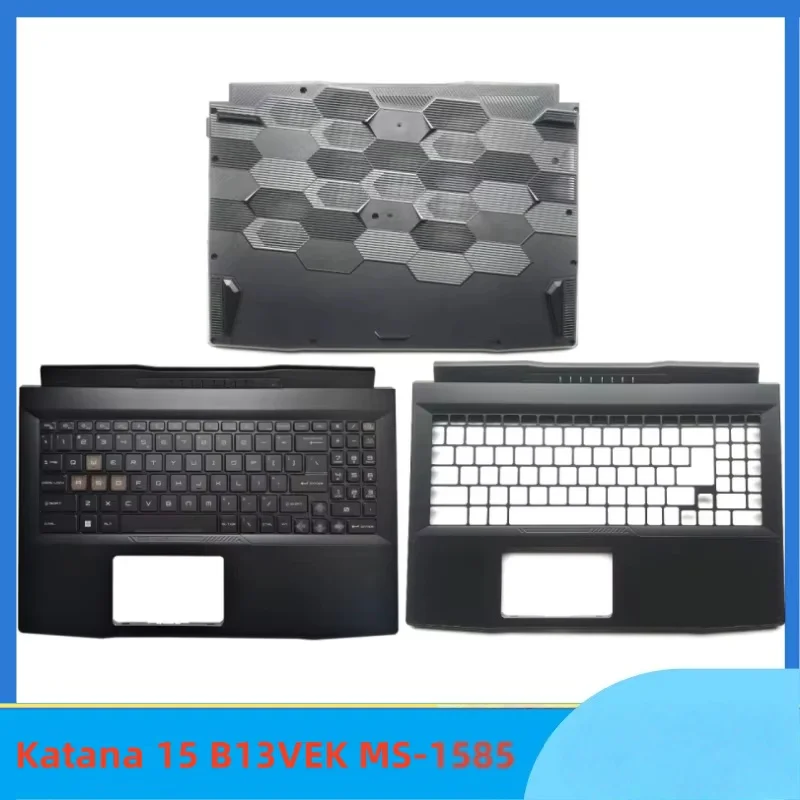 

Новинка для Katana 15 B13VEK MS-1585, 15,6 дюйма, крышка упора для рук, верхняя крышка, подсветка клавиатуры/нижняя нижняя крышка, нижний корпус