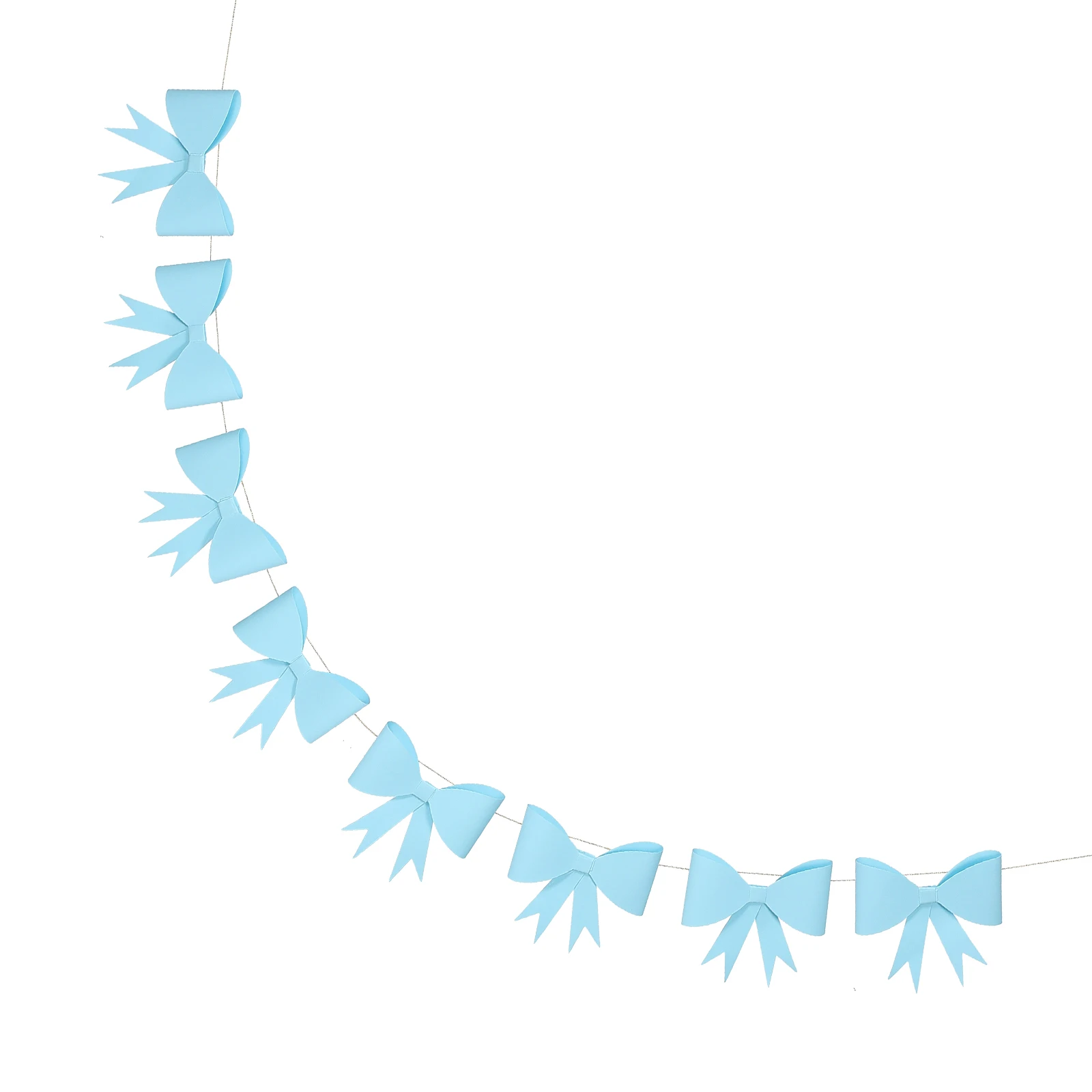 

Bow Pulling Flag Birthday Hanging Banner The Home Decor Accessory Decoration Sky-blue Baby