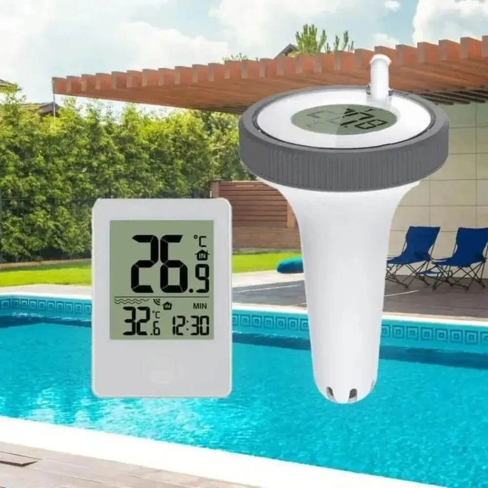 

Wireless Design Floating Pool Thermometer Maintenance-Free Clear Scale Display Wireless Water Thermometer Floating Steadily